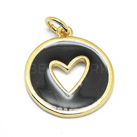 Brass Enamel Pendants KK-M207-D02-07-1