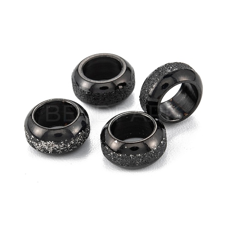 Frosted 201 Stainless Steel European Beads STAS-B020-13EB-1