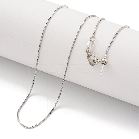 Brass Box Chain Necklaces for Women NJEW-G084-08P-1