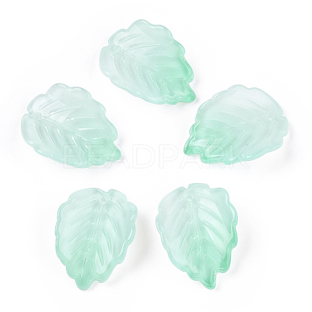 Baking Paint Transparent Glass Petal Beads DGLA-N004-05-1