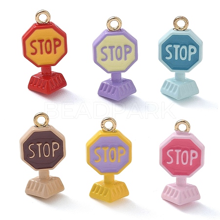 Alloy Enamel Pendants AL-CBA55D2-03G-1