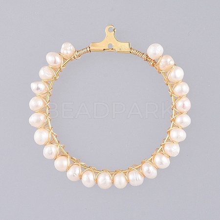 Natural Cultured Freshwater Pearl Pendants PALLOY-JF00414-01-1