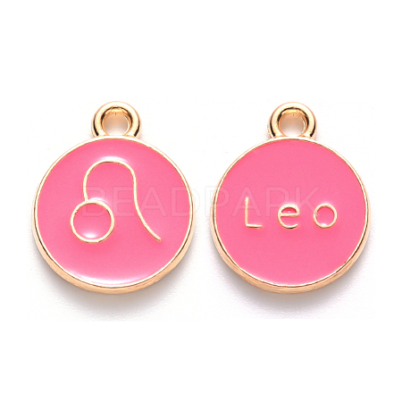 Alloy Enamel Pendants ENAM-S124-01A-03G-1