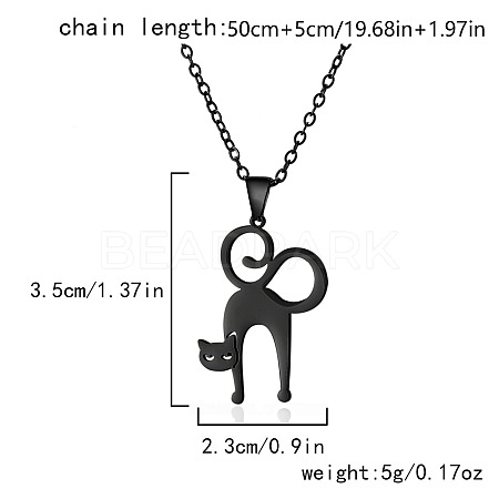 Halloween 304 Stainless Steel Laser Cut Pendant Necklaces FS-WG247A7-13-1