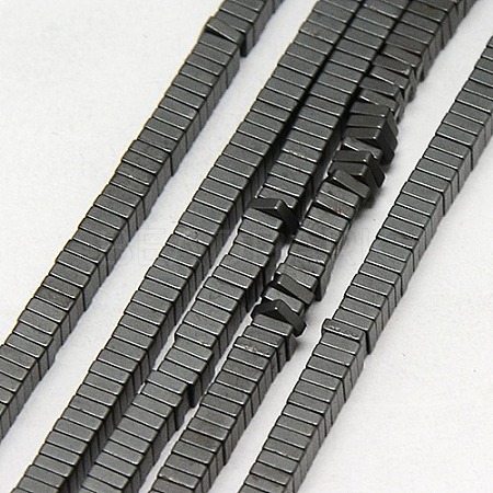Electroplate Non-magnetic Synthetic Hematite Heishi Beads Strands G-J171B-4x4mm-03-1