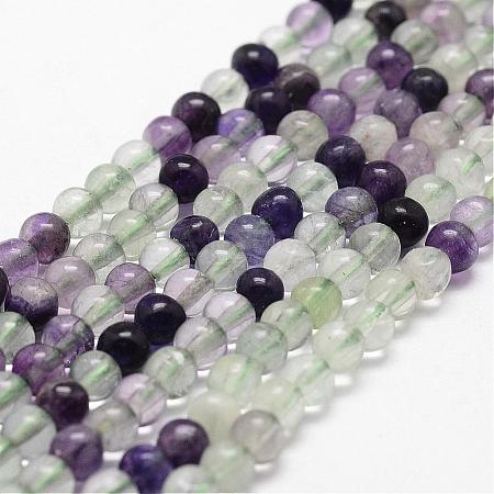 Natural Fluorite Bead Strands G-D840-56-4mm-AB-1