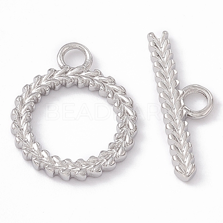 Non-Tarnish 304 Stainless Steel Toggle Clasps STAS-G299-03P-1