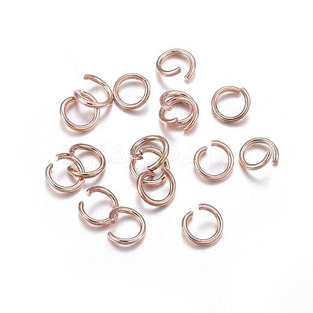304 Stainless Steel Open Jump Rings STAS-O107-06RG-H-1