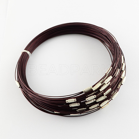 Stainless Steel Wire Necklace Cord DIY Jewelry Making TWIR-R003-16-1
