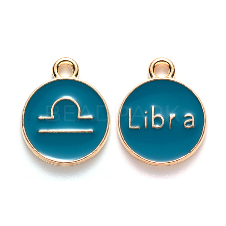 Alloy Enamel Pendants X-ENAM-S124-01B-05K-1