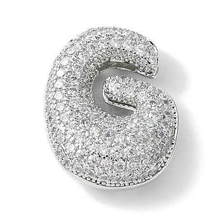 Rack Plating Brass Cubic Zirconia Pendants KK-S378-02P-G-1
