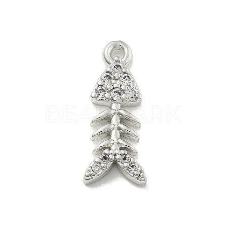 Rack Plating Brass Micro Pave Cubic Zirconia Pendants KK-D359-40P-1