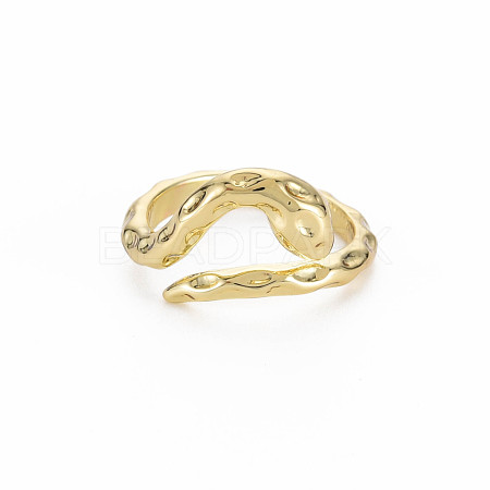 (Jewelry Parties Factory Sale)Snake Shape Rack Plating Alloy Cuff Rings RJEW-Q163-011A-RS-1