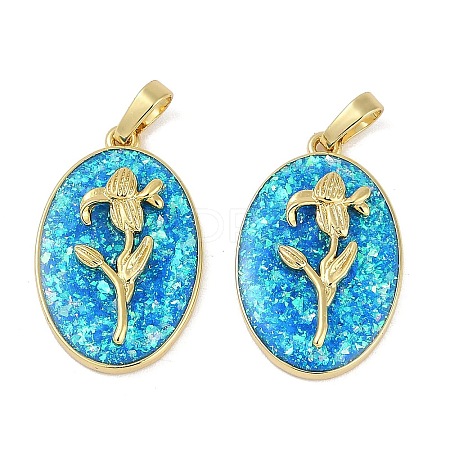 Rack Plating Brass Pendants KK-U032-91G-03-1