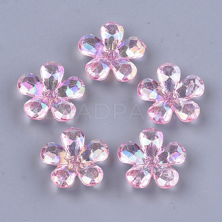 Transparent Acrylic Bead Caps TACR-T007-05D-1