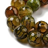 Faceted Natural Dragon Veins Agate Beads Strands G-F447-12mm-L05-4