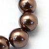 Baking Paint Pearlized Glass Pearl Round Bead Strands HY-Q330-8mm-52-3