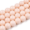 Opaque Solid Color Glass Beads Strands GLAA-T032-P10mm-09-1