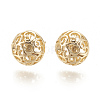 Brass Stud Earrings Findings KK-S345-222-1