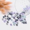 Silver-Grey Mix Pearlized Glass Pearl Beads HY-X006-8mm-13-3
