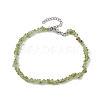 Natural Gemstone Beads Anklets AJEW-AN00583-09-1
