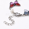 Link Bracelets & Dangle Earrings & Necklaces Jewelry Sets SJEW-JS01081-1-10