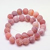 Natural Crackle Agate Beads Strands X-G-G055-8mm-11-2