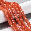 Baking Paint Imitation Jade Glass Bead Strands DGLA-A034-J8MM-A12-2