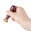DIY Letter Scrapbook Brass Wax Seal Stamps and Wood Handle AJEW-P068-B04-3