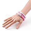 4Pcs 4 Styles Polymer Clay Heishi Beads Stretch Bracelets Sets BJEW-JB05904-6