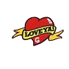 Love Heart with Arrow Computerized Embroidery Cloth Iron on Patches WG38735-02-1