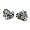 Sparkling Acrylic Heart Beads with Rhinestone Embellishment LS-OACR-NH0001-02B-03-2