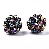 Electroplate Glass Round Woven Beads X-GLAA-T024-01B-2