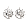 304 Stainless Steel Rhinestone Pendants STAS-Z166-24P-04-1