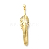 Rack Plating Brass Micro Pave Cubic Zirconia Pendants KK-Z086-52G-02-1
