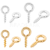 320Pcs 4 Style Brass Screw Eye Pin Peg Bails KK-BBC0020-32-7