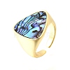 Ocean Styles Brass Cuff Rings for Women RJEW-F184-18G-2