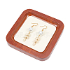 Square Wood Jewelry Storage Tray with Microfiber Fabric Mat Inside ODIS-WH0030-37A-01-1
