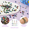Craftdady 350Pcs 14 Colors Natural Sesame Jasper/Kiwi Jasper Beads G-CD0001-13-5