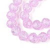 Transparent Crackle Glass Beads Strands GLAA-N053-10mm-08-3