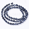 Electroplate Glass Beads Strands EGLA-R008-6x4mm-13-3