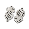 304 Stainless Steel Connector Charms STAS-P344-06P-2