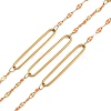 304 Stainless Steel Enamel Dapped Chain Oval Link Chains CHS-K021-15G-01-1