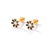 Real 18K Gold Plated Stainless Steel Stud Earrings for Women TL9676-7-1