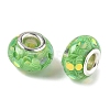 Transparent Resin Rondelle European Beads RESI-S023-16-2