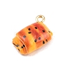Bread Alloy Enamel Charms ENAM-P264-01C-G-3