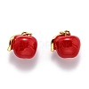 Brass Enamel Charms X-KK-O140-03G-2
