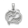 Non-Tarnish 304 Stainless Steel Pendants LS-STAS-D165-14P-10-2