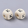 Printed Natural Wood Beads WOOD-T026-001K-2