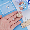 2Pcs 925 Sterling Silver Spring Gate Rings STER-AR0001-16A-3